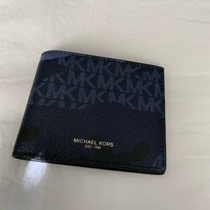 Michael Kors Navy Blue Cooper Slim Bifold Wallet